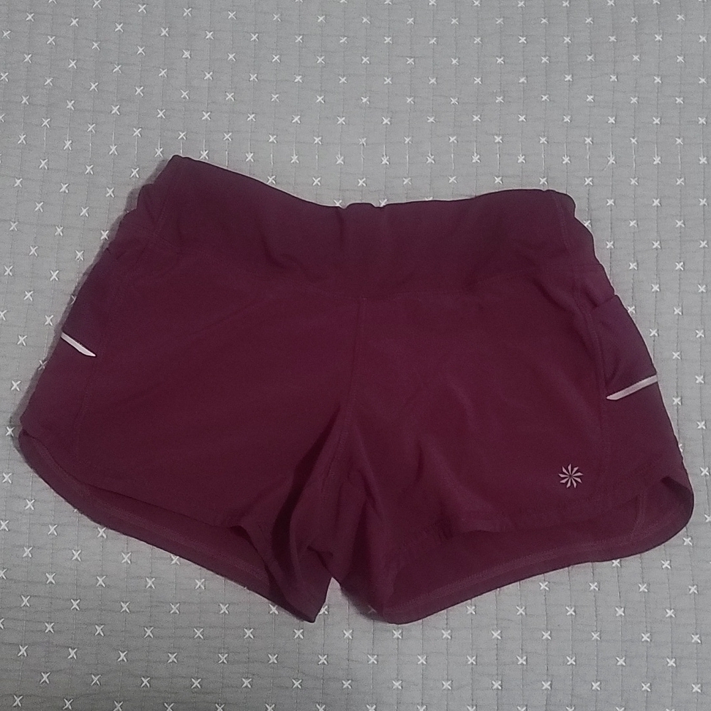 Athleta Racer Run Short, Burgundy sz SX